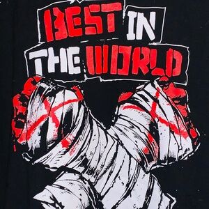 MENS RARE CM PUNK AEW WORLD CHAMPION T SHIRT LIMITED EDITION